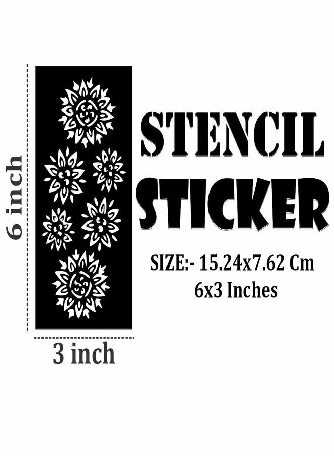 ORDERSHOCK Mehndi Stencil Art Sheets for Learning and Enjoying Hand Design for Kids & Adults Both Sticker - Image 4